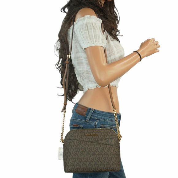 Michael Kors Jet Set Xcross Crossbody Bag MK Brown - Picture 1 of 14